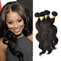 4Pcs/Lot 14 Zoll 16 Zoll 18 Zoll 20 Zoll Länge Mixed Virgin peruanischen Körper-Wellen-Schwarz Haar Webarten