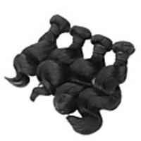 4tlg 22inch Natural Black lösen Welle malaysische Jungfrau-Haar-Webart-Bundles