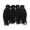 4tlg 22inch Natural Black Tief Curly peruanische Jungfrau-Haar-Webart-Bundles