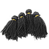 4tlg 24Inch Natural Black Kinky-Curly chinesischen Jungfrau-Haar-Webart-Bundles