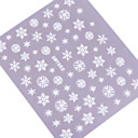 4tlg 3D Colorful Weiß Nail Art Stickers Snow Series