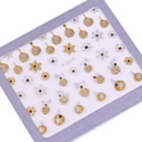 4tlg 3D Vergoldung Nail Art Stickers Schöne