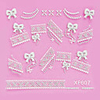 4tlg 3D White Lace Nail Stickers Cartoon