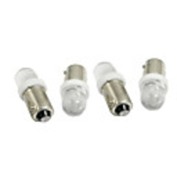 4tlg BA9S Weiß 1-SMD LED Auto Vehicle Light Bulb Lamp