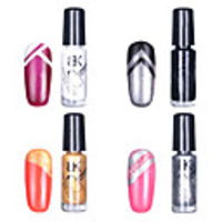 4tlg BK Multi-Color Nail Art Top Coat Dekorative Polish (5ml,  Farbe No.1-No.4)