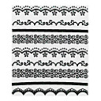 4tlg Black Lace Nail Sticker NO.1 Hochzeit