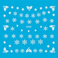 4tlg Bunte Weiß Nail Art Stickers Snow Series Cartoon