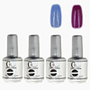 4tlg CH Silber Bottle Soak-off UV Gel Set Top Coat Base 2 UV Gel Farbe Builder Gel (No.105-106,  15 ml)