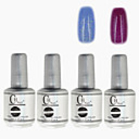 4tlg CH Silber Bottle Soak-off UV Gel Set Top Coat Base 2 UV Gel Farbe Builder Gel (No.105-106,  15 ml)