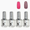 4tlg CH Silber Bottle Soak-off UV Gel Set Top Coat Base 2 UV Gel Farbe Builder Gel (No.111-112,  15 ml)