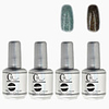 4tlg CH Silber Bottle Soak-off UV Gel Set Top Coat Base 2 UV Gel Farbe Builder Gel (No.119-120,  15 ml)