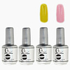 4tlg CH Silber Bottle Soak-off UV Gel Set Top Coat Base 2 UV Gel Farbe Builder Gel (No.29-30,  15 ml)
