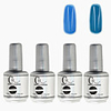 4tlg CH Silber Bottle Soak-off UV Gel Set Top Coat Base 2 UV Gel Farbe Builder Gel (No.41-42,  15 ml)