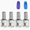 4tlg CH Silber Bottle Soak-off UV Gel Set Top Coat Base 2 UV Gel Farbe Builder Gel (No.43-44,  15 ml)
