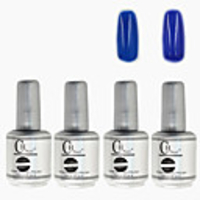 4tlg CH Silber Bottle Soak-off UV Gel Set Top Coat Base 2 UV Gel Farbe Builder Gel (No.49-50,  15 ml)
