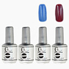 4tlg CH Silber Bottle Soak-off UV Gel Set Top Coat Base 2 UV Gel Farbe Builder Gel (No.63-64,  15 ml)