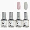 4tlg CH Silber Bottle Soak-off UV Gel Set Top Coat Base 2 UV Gel Farbe Builder Gel (No.77-78,  15 ml)