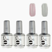 4tlg CH Silber Bottle Soak-off UV Gel Set Top Coat Base 2 UV Gel Farbe Builder Gel (No.77-78,  15 ml)