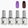 4tlg CH Silber Bottle Soak-off UV Gel Set Top Coat Base 2 UV Gel Farbe Builder Gel (No.81-82,  15 ml)