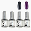 4tlg CH Silber Bottle Soak-off UV Gel Set Top Coat Base 2 UV Gel Farbe Builder Gel (No.93-94,  15 ml)