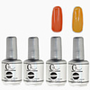 4tlg CH Silber Bottle Soak-off UV Gel Set Top Coat Base 2 UV Gel Farbe Builder Gel (Nr.1-2,  15 ml)