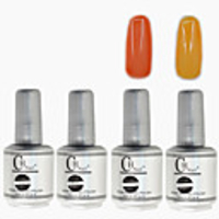 4tlg CH Silber Bottle Soak-off UV Gel Set Top Coat Base 2 UV Gel Farbe Builder Gel (Nr.1-2,  15 ml)
