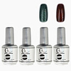 4tlg CH Silber Bottle Soak-off UV Gel Set Top Coat Base 2 UV Gel Farbe Builder Gel (Nr.103-104,  15 ml)
