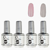 4tlg CH Silber Bottle Soak-off UV Gel Set Top Coat Base 2 UV Gel Farbe Builder Gel (Nr.11-12,  15 ml)