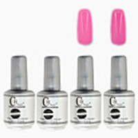 4tlg CH Silber Bottle Soak-off UV Gel Set Top Coat Base 2 UV Gel Farbe Builder Gel (Nr.15-16,  15 ml)