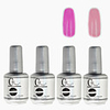 4tlg CH Silber Bottle Soak-off UV Gel Set Top Coat Base 2 UV Gel Farbe Builder Gel (Nr.21-22,  15 ml)