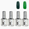 4tlg CH Silber Bottle Soak-off UV Gel Set Top Coat Base 2 UV Gel Farbe Builder Gel (Nr.25-26,  15 ml)