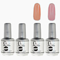 4tlg CH Silber Bottle Soak-off UV Gel Set Top Coat Base 2 UV Gel Farbe Builder Gel (Nr.3-4,  15 ml)