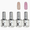 4tlg CH Silber Bottle Soak-off UV Gel Set Top Coat Base 2 UV Gel Farbe Builder Gel (Nr.31-32,  15 ml)