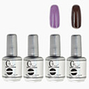 4tlg CH Silber Bottle Soak-off UV Gel Set Top Coat Base 2 UV Gel Farbe Builder Gel (Nr.33-34,  15 ml)