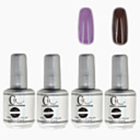 4tlg CH Silber Bottle Soak-off UV Gel Set Top Coat Base 2 UV Gel Farbe Builder Gel (Nr.33-34,  15 ml)