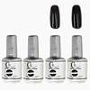 4tlg CH Silber Bottle Soak-off UV Gel Set Top Coat Base 2 UV Gel Farbe Builder Gel (Nr.35-36,  15 ml)