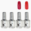 4tlg CH Silber Bottle Soak-off UV Gel Set Top Coat Base 2 UV Gel Farbe Builder Gel (Nr.47-48,  15 ml)