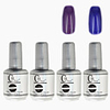 4tlg CH Silber Bottle Soak-off UV Gel Set Top Coat Base 2 UV Gel Farbe Builder Gel (Nr.67-68,  15 ml)
