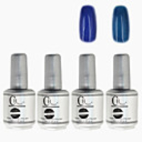 4tlg CH Silber Bottle Soak-off UV Gel Set Top Coat Base 2 UV Gel Farbe Builder Gel (Nr.83-84,  15 ml)