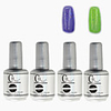 4tlg CH Silber Bottle Soak-off UV Gel Set Top Coat Base 2 UV Gel Farbe Builder Gel (Nr.97-98,  15 ml)