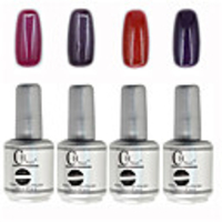 4tlg CH Tränken-weg-Flasche Silber Süßigkeit mischte Farben UV Color Gel Polish Set (No.89-92,  15 ml)