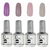 4tlg CH Tränken-weg-Flasche Silber Süßigkeit mischte Farben UV Color Gel Polish Set (NO.9-12,  15 ml)