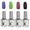 4tlg CH Tränken-weg-Flasche Silber Süßigkeit mischte Farben UV Color Gel Polish Set (No.97-100,  15 ml)