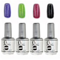 4tlg CH Tränken-weg-Flasche Silber Süßigkeit mischte Farben UV Color Gel Polish Set (No.97-100,  15 ml)