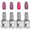 4tlg CH Tränken-weg-Flasche Silber Süßigkeit mischte Farben UV Color Gel Polish Set (Nr.109-112,  15 ml)