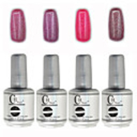 4tlg CH Tränken-weg-Flasche Silber Süßigkeit mischte Farben UV Color Gel Polish Set (Nr.109-112,  15 ml)