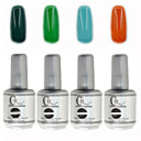 4tlg CH Tränken-weg-Flasche Silber Süßigkeit mischte Farben UV Color Gel Polish Set (Nr.25-28,  15 ml)