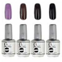 4tlg CH Tränken-weg-Flasche Silber Süßigkeit mischte Farben UV Color Gel Polish Set (Nr.33-36,  15 ml)