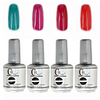 4tlg CH Tränken-weg-Flasche Silber Süßigkeit mischte Farben UV Color Gel Polish Set (Nr.45-48,  15 ml)