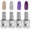 4tlg CH Tränken-weg-Flasche Silber Süßigkeit mischte Farben UV Color Gel Polish Set (Nr.5-8,  15 ml)